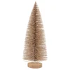 Houten Champagne Kerstboompje 25 Cm Met Glitters