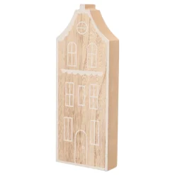 Houten Huisje Met Iriserende Glitters