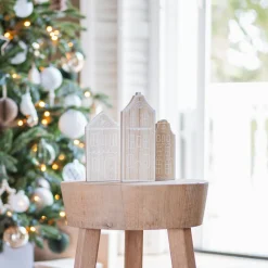 Houten Huisje Met Iriserende Glitters