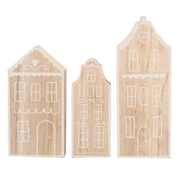 Houten Huisje Met Iriserende Glitters
