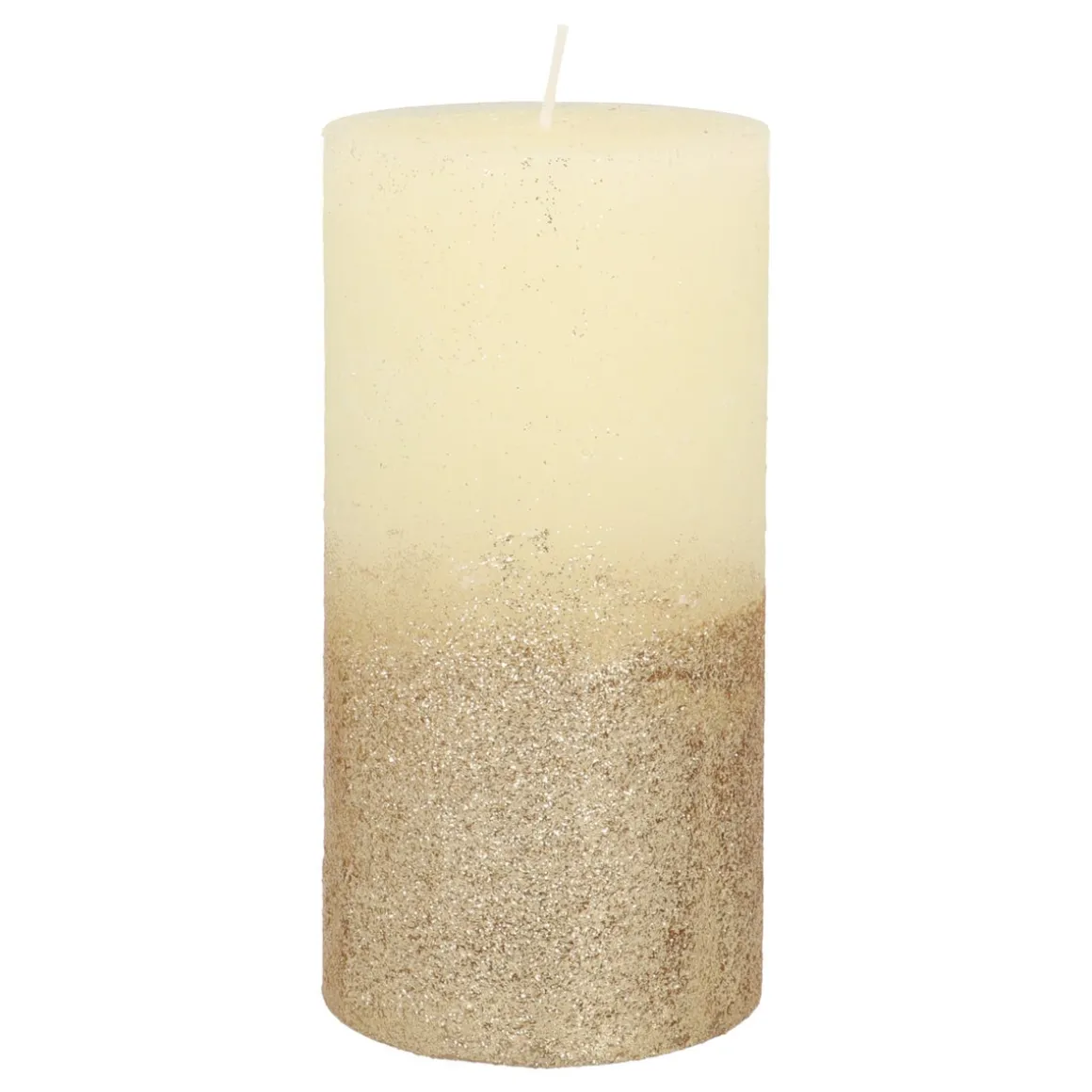 Ivoor Stompkaars Met Gouden Glitter | 15 Cm