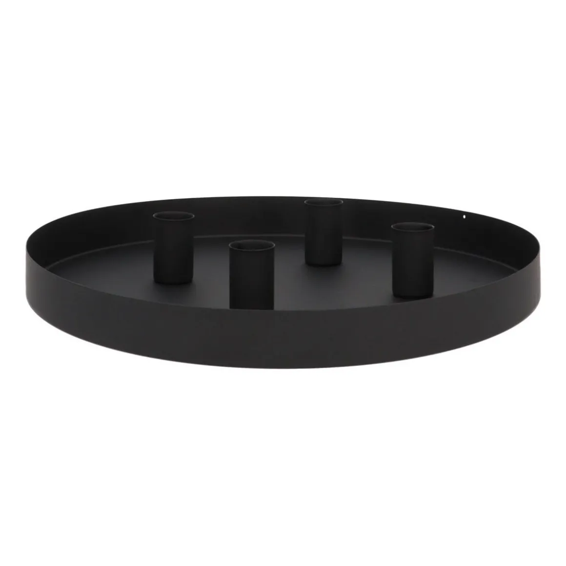 Kaarsenplateau Magnetisch | Ø 30 Cm | Mat Zwart | Incl Kaarsenhouders