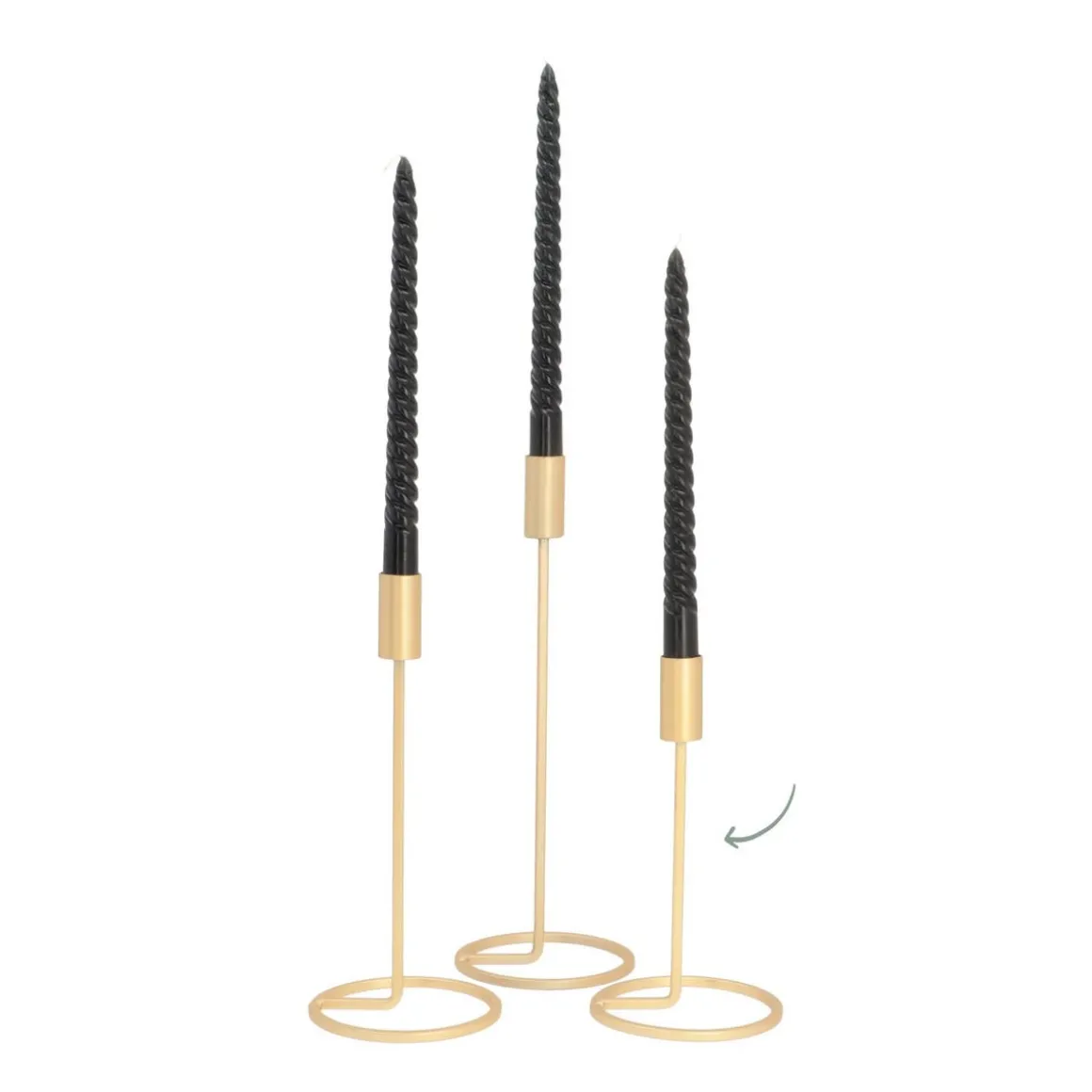 Kandelaar Mat Goud | 20 Cm Hoog | Metaal