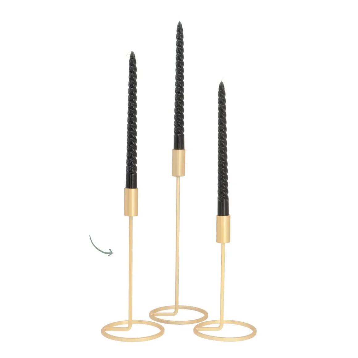 Kandelaar Mat Goud | 25 Cm Hoog | Metaal