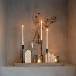 Kandelaar Mat Zwart | 32 Cm Hoog | Metaal