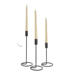 Kandelaar Mat Zwart | 32 Cm Hoog | Metaal