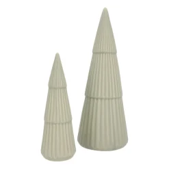 Kegel Kerstboom | Mat Groen | 26 Cm | Porselein