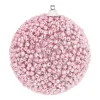 Kerstbal Met Kraaltjes | Roze | 8 Cm