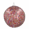 Kerstbal Met Tinsel | Multi Glitter | 8 Cm