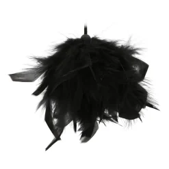 Kerstbal Veren 8cm Zwart