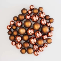 Kerstballen 44 St | Brons | Kunststof | 5-8 Cm | In Koker