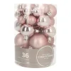 Kerstballen 36 St | Oudroze | Kunststof | 2,5 - 5 Cm | In Koker