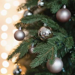 Kerstballen 36 St | Oudroze | Kunststof | 2,5 - 5 Cm | In Koker