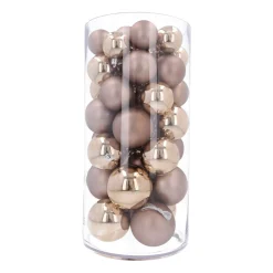 Kerstballen 44 St | Taupe | Kunststof | 5-8 Cm | In Koker