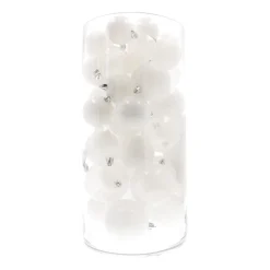 Kerstballen 44 St | Wit | Kunststof | 5-8 Cm | In Koker
