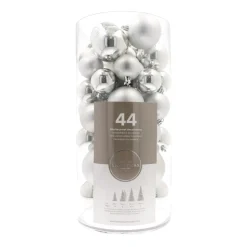 Kerstballen 44 St | Zilver | Kunststof | 5-8 Cm | In Koker