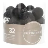 Kerstballen 32 St | Zwart | Kunststof | 2,5 - 4 Cm | In Koker