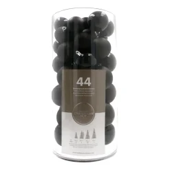 Kerstballen 44 St | Zwart | Kunststof | 5-8 Cm | In Koker