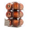 Kerstballen Set 12 St | Brons | Kunststof