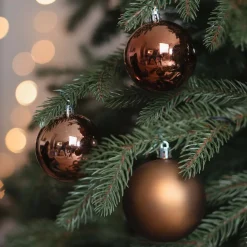 Kerstballen Set 12 St | Brons | Kunststof