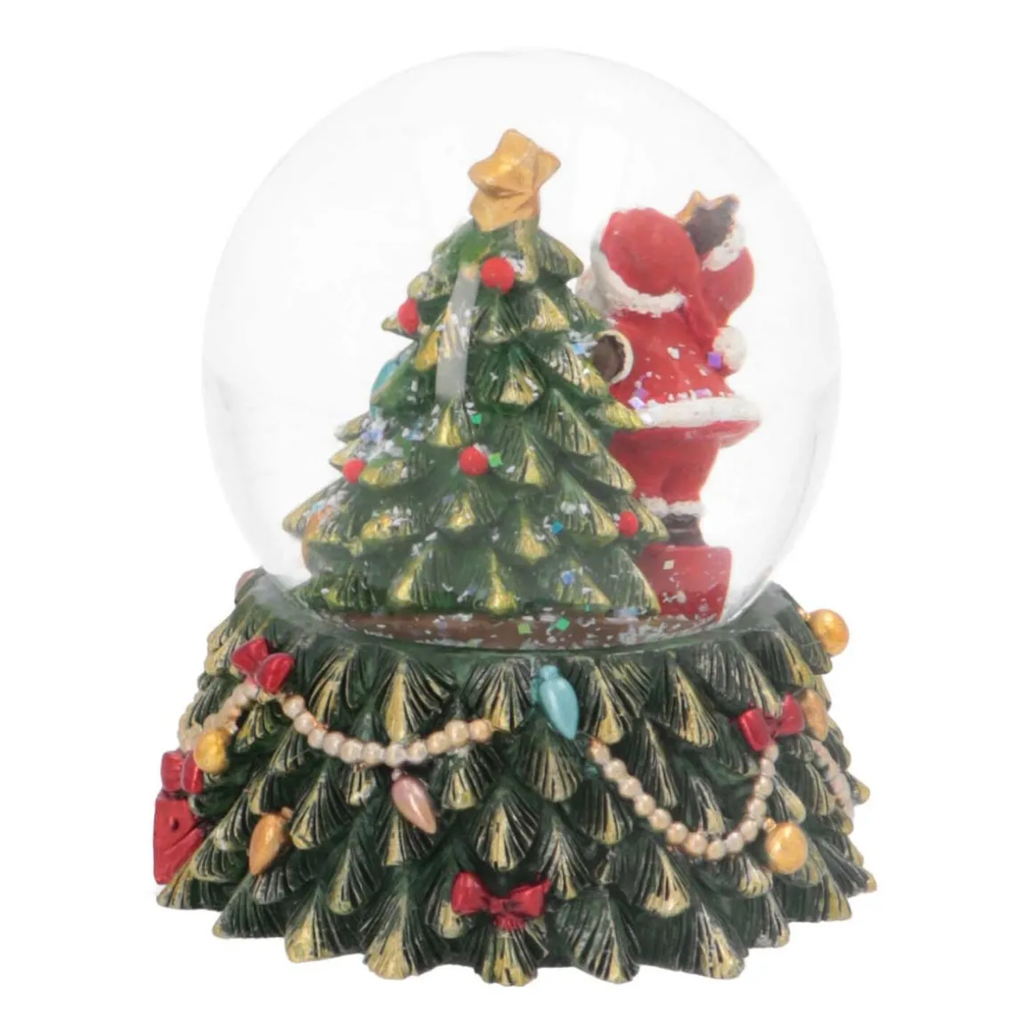 Kerstboom Met Sneeuwbol | ⌀6cm | 9cm Hoog