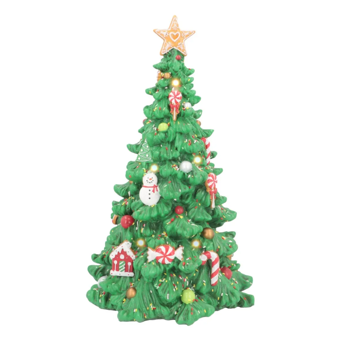 Kerstboom Met Snoepversiering | Polyresin | Met Led | 40cm