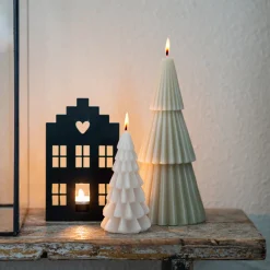 Kerstboomkaars Met Laagjes Groen