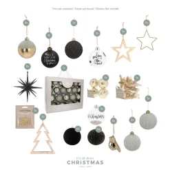 Kerstboompakket 'Modern Elegance': Moderne Ornamenten En Luxe Materialen