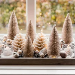 Kerstboompje 15cm Champagne