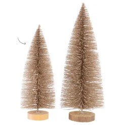 Kerstboompje 20cm Champagne