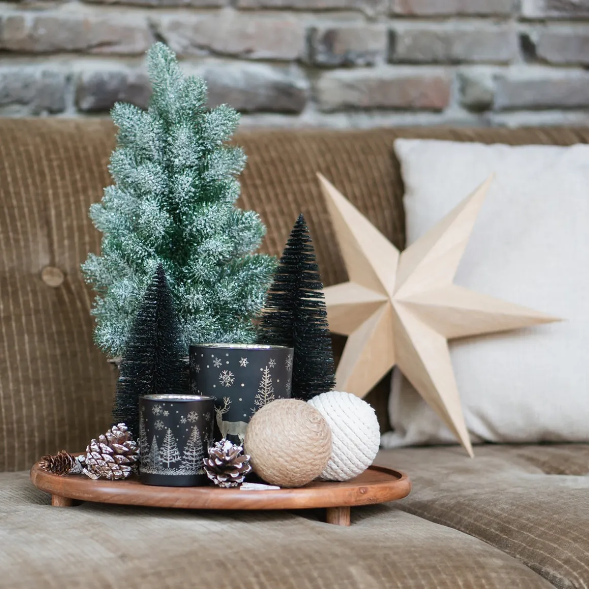 Kerstboompje Zwart 20 Cm