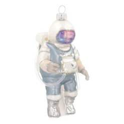 Kersthanger Astronaut | Glas | Zilver | 14cm