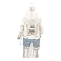 Kersthanger Astronaut | Glas | Zilver | 14cm