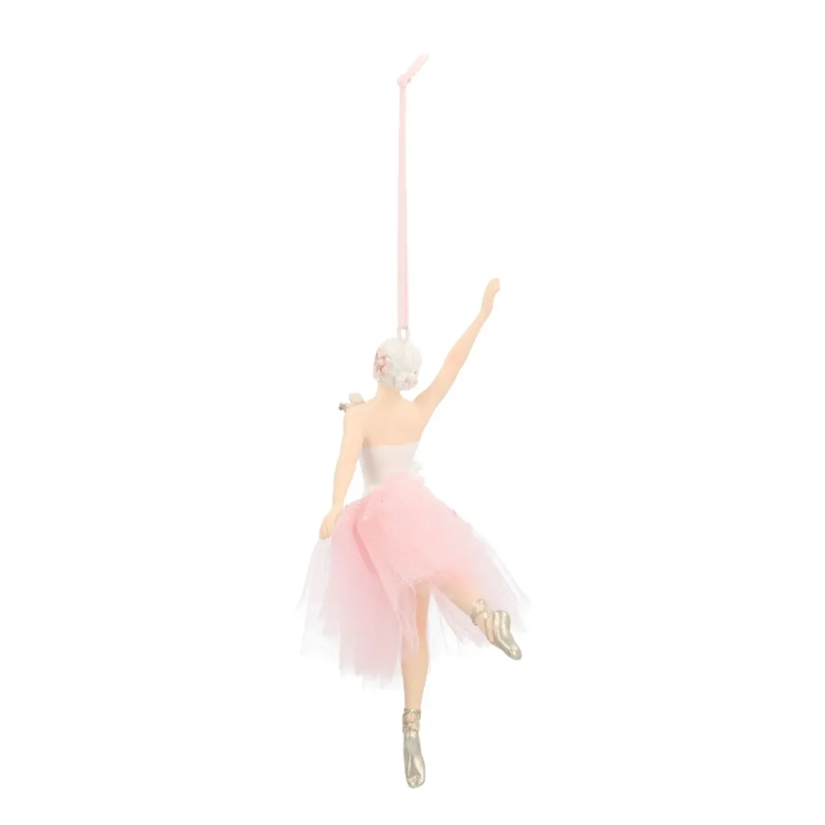 Kersthanger Ballerina Met Rokje 18 Cm Roze