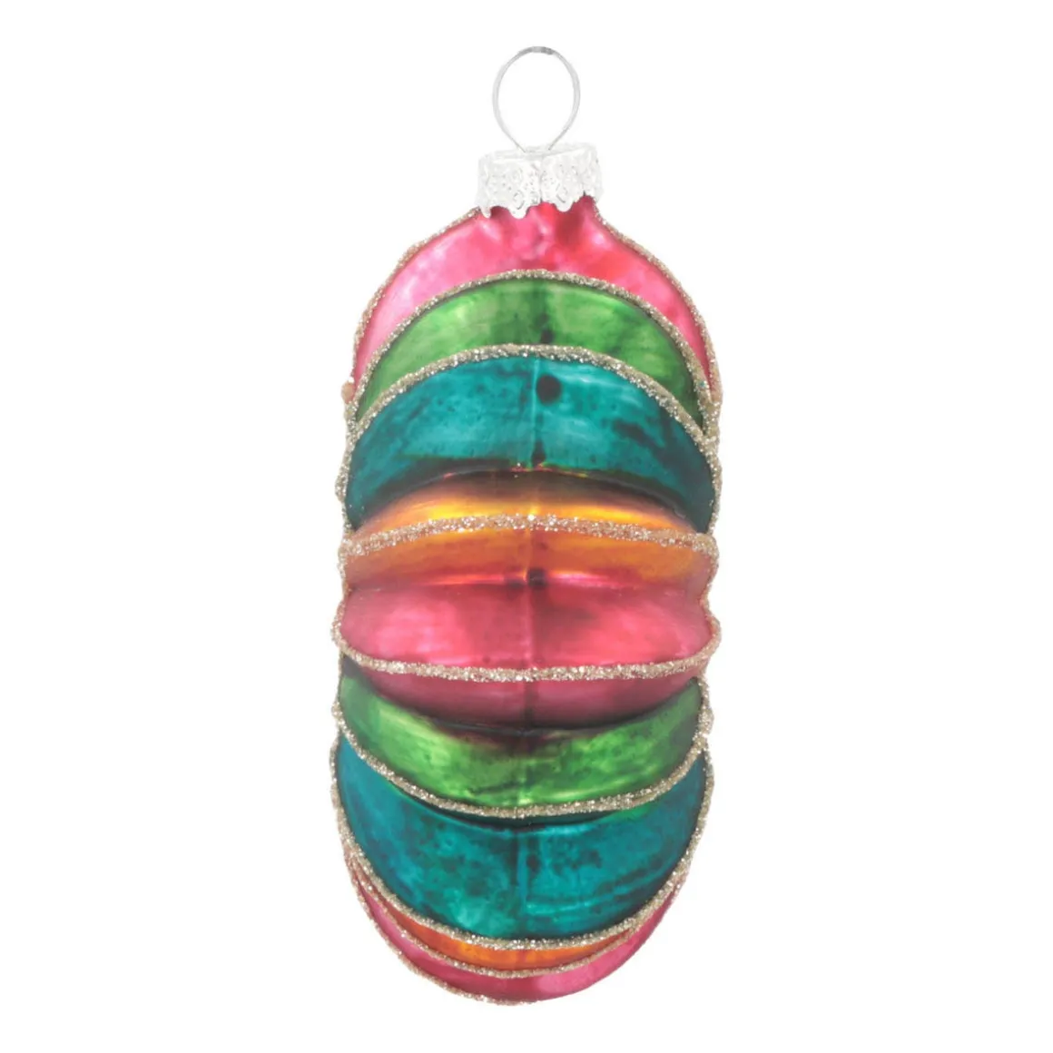 Kersthanger Bloem Met Glitter | Glas | Multi | 9cm