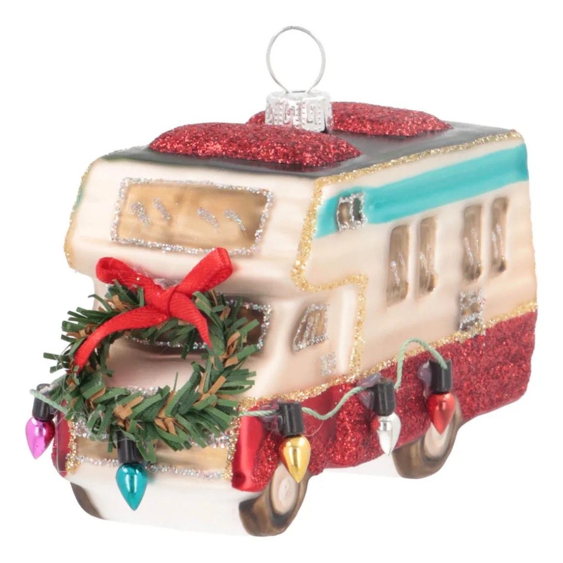 Kersthanger Camper | Glas | Rood | 11cm