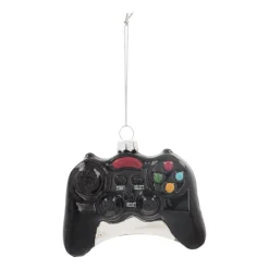 Kersthanger Gamecontroller | Glas | Zwart | 10cm
