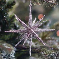 Kersthanger Geometrische Ster | 3D |  Champagne | Kunststof | 15cm