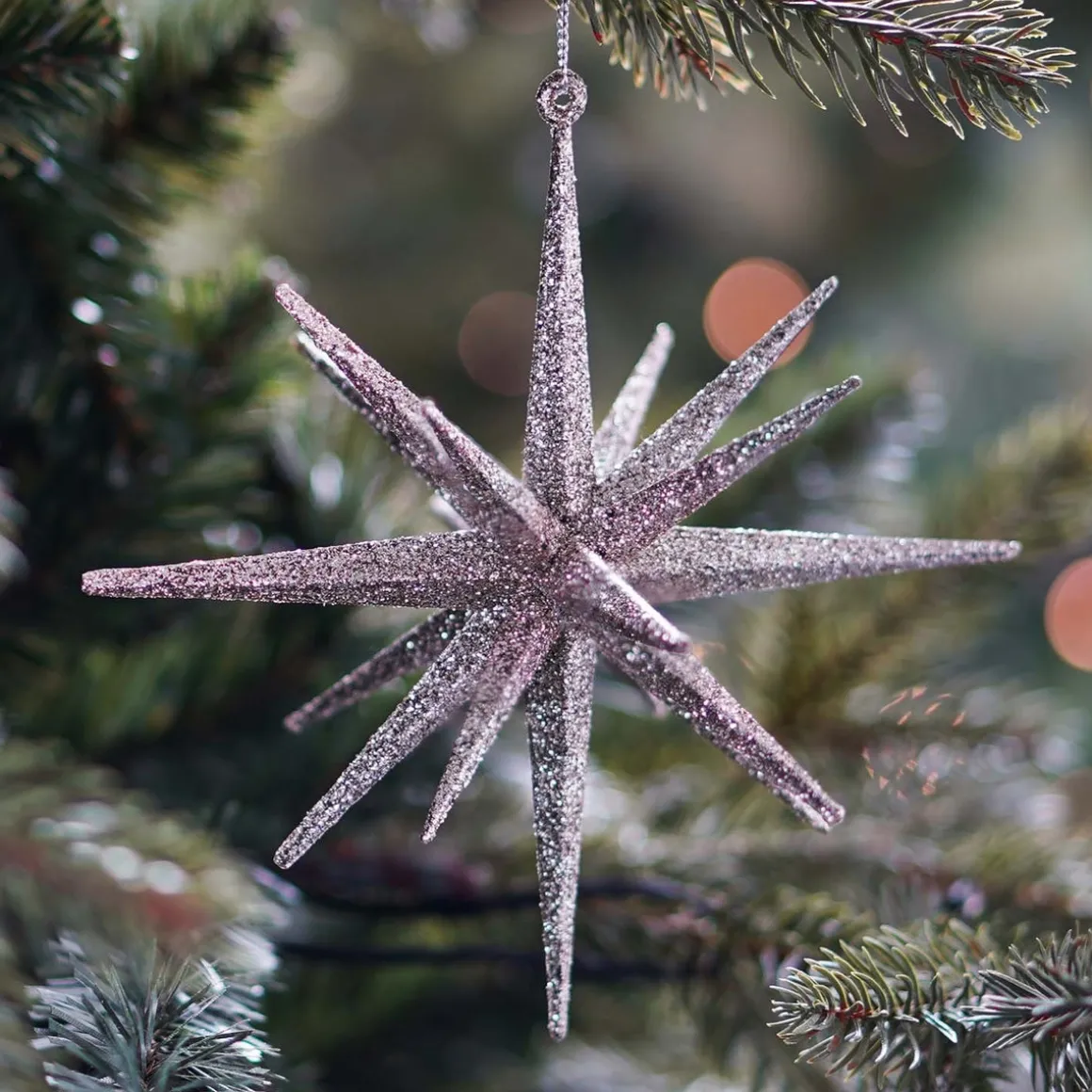 Kersthanger Geometrische Ster | 3D | Champagne | Kunststof | 15cm