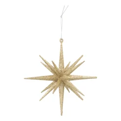 Kersthanger Geometrische Ster | 3D | Licht Goud | Kunststof | 15cm