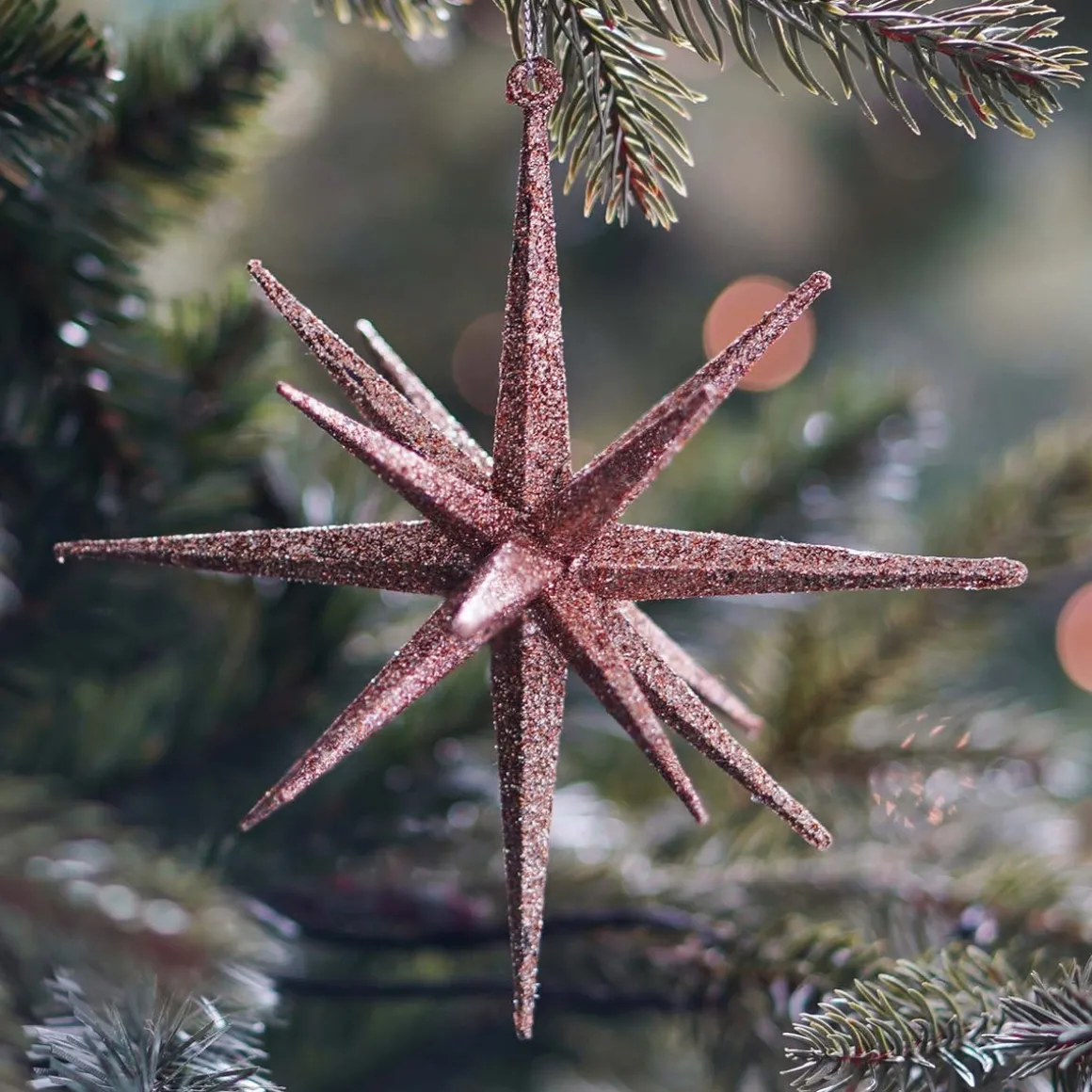 Kersthanger Geometrische Ster | 3D | Brons | Kunststof | 15cm