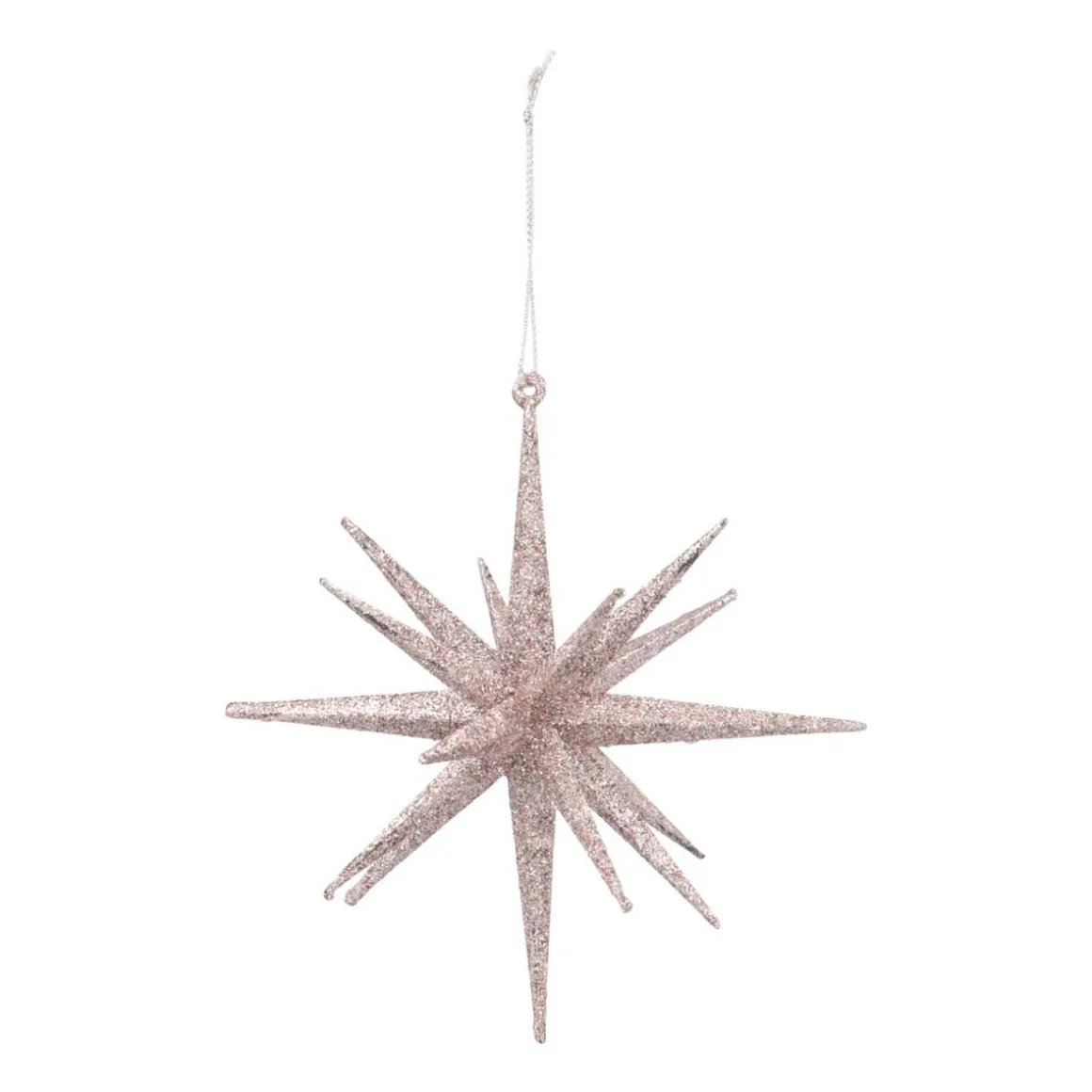 Kersthanger Geometrische Ster | 3D | Roze | Kunststof | 15cm