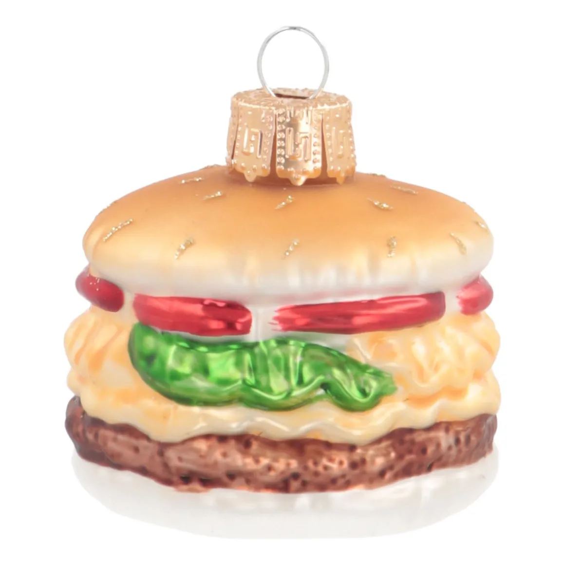 Kersthanger Hamburger | Glas | Multi | 6cm
