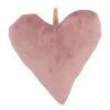 Kersthanger Hart | Flanel | Oudroze | 12 Cm