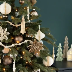 Kersthanger Houten Bolletjes | Bruin | 12 Cm