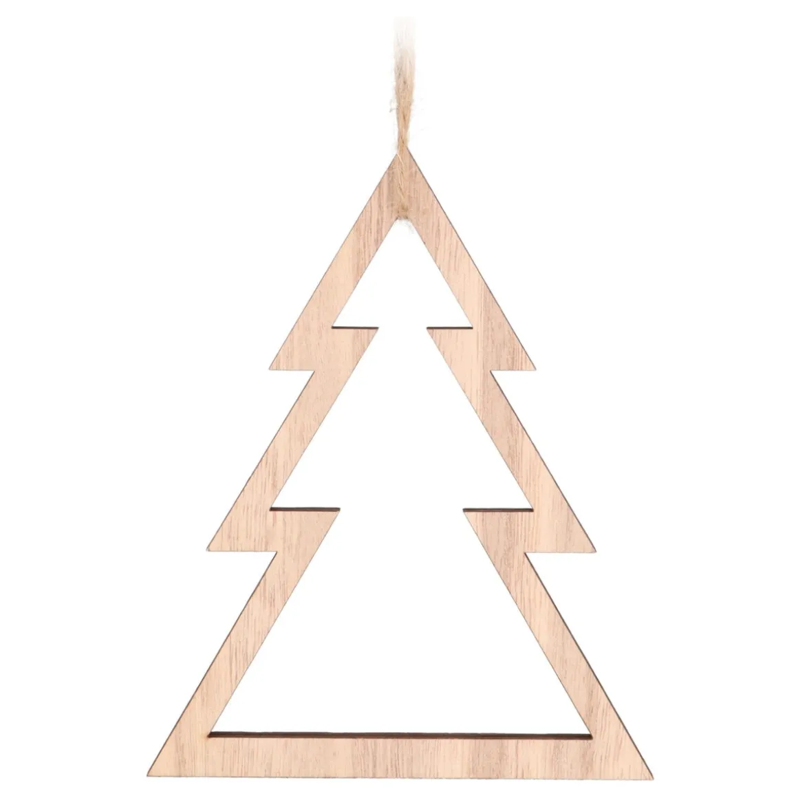 Kersthanger Houten Dennenboom | Bruin | 15 Cm