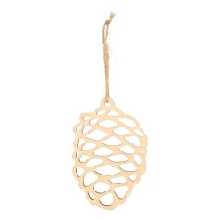 Kersthanger Houten Dennenappel | Bruin | 15 Cm