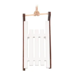 Kersthanger Houten Slee | Wit | 10 Cm