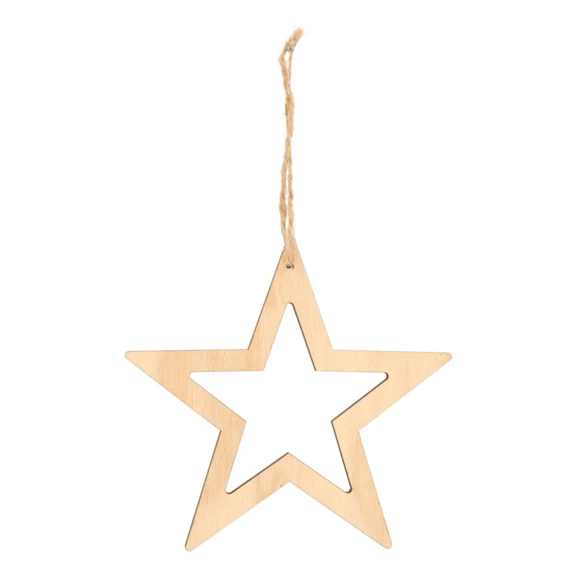 Kersthanger Houten Ster | Bruin | 15 Cm