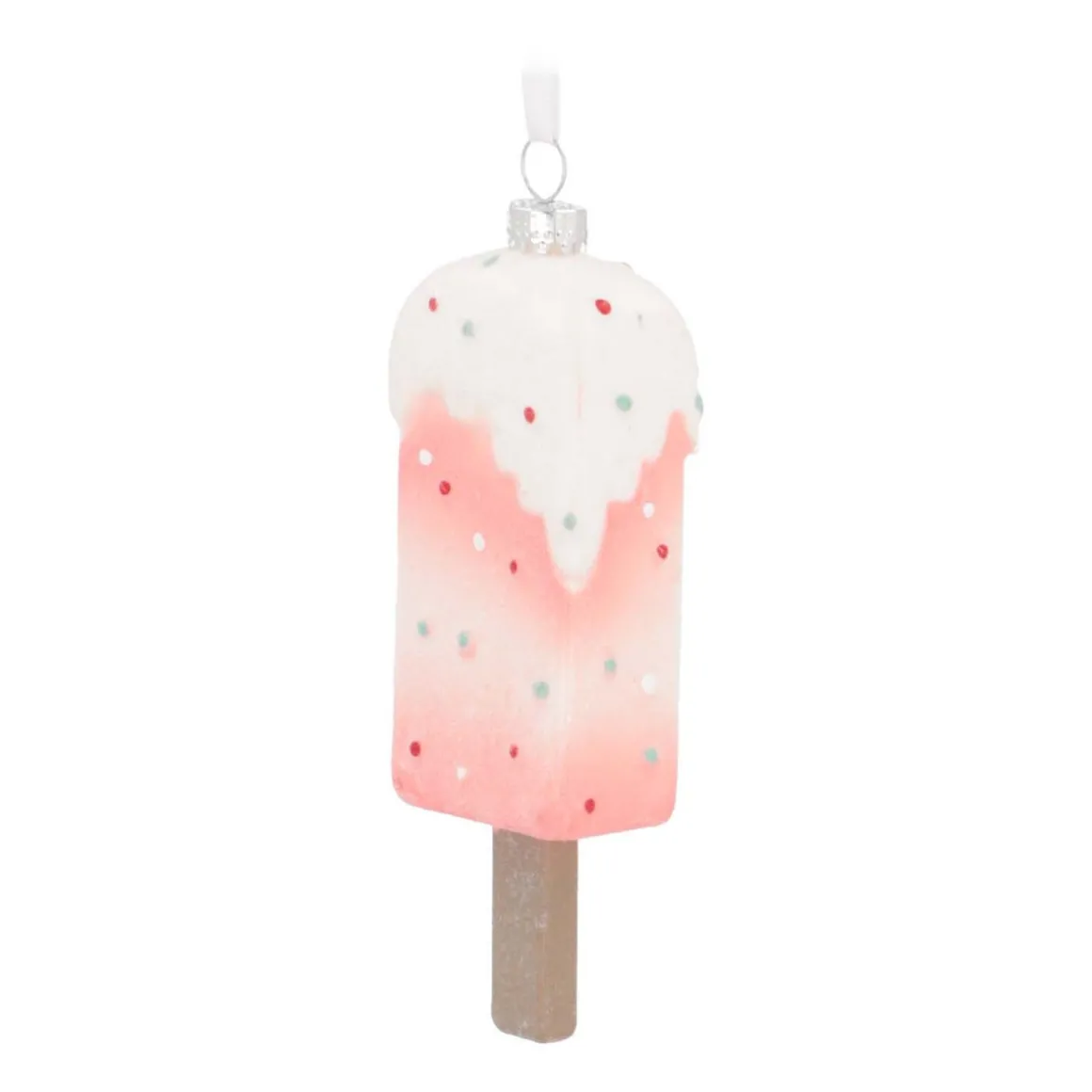 Kersthanger Ijsje | Kunststof | Roze | 14cm
